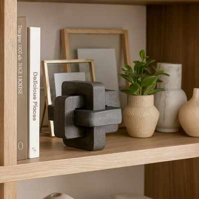Modern Marble Knot Sculpture for Kitchen Decor and Shelf Styling - Abstract Statues and Decorations for Living Room or Tabletop Display