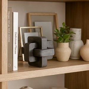 Modern Marble Knot Sculpture for Kitchen Decor and Shelf Styling - Abstract Statues and Decorations for Living Room or Tabletop Display - 1 of 4