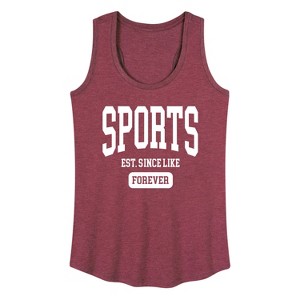 Women's - Instant Message - Girls & Sports Graphic Racerback Tank - 1 of 4