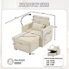 Multifunctional Chenille Chaise Lounge Recliner with Hidden Storage, Adjustable Phone Holder & Side Pockets for Small Spaces-3irtyhousy - 4 of 4