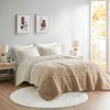 Intelligent Design Brielle Ombre Shaggy Faux Fur Comforter Set, Plush Reverse, All Season Bedding with Matching Sham, Aqua,Full/Queen - 3 of 4