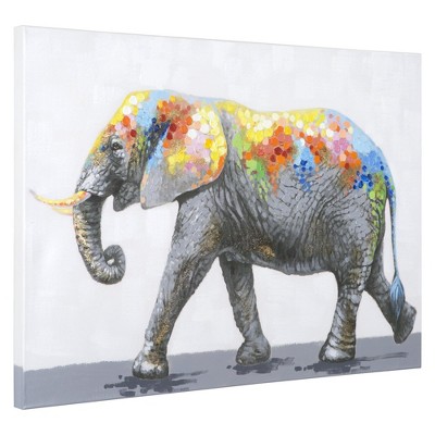 Yosemite Home Decor ARTAFF0122 Dazzling Elephant Décor, Multicolor