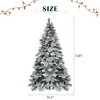 VisioGear Craft Activity Kits 7.5FT Pre-Lit Spruce Snow Flocked Christmas Tree with Pine Cones, Artificial Xmas Tree, Multicolor - 2 of 4