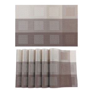 REGALWOVEN PVC Wrinkle-Resistant Soft Washable Placemats 18 x 12 Inch 6 Pcs - 1 of 4
