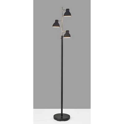 Adesso 65" Adjustable Black Steel LED Tree Lamp