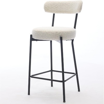 Swivel Bar Stools Set of 2, 30 Inch Upholstered Barstools with Sturdy Metal Base, for Kitchen, Dining Room, Home Bar