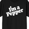 Dr. Pepper I'm a Pepper and Dr. Pepper logo on Black Short Sleeve Adult T-Shirt - 2 of 4
