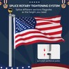 Yescom Bravery 30ft 13 Gauge Sectional Flag Pole Kit Aluminum for Outside House - 4 of 4