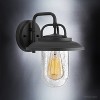Urban Ambiance Luxury Modern Farmhouse Farmhouse Outdoor Wall Light,  11-1/2" x 8-5/8",  Black Finish, UHP1140 - 3 of 4
