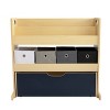 Humble Crew Kids' 3-in-1 Storage Organizer Natural Wood: MDF Frame, 3 Bin Shelves, 32" H x 34" W x 11" D, Ages 2+ - 2 of 4