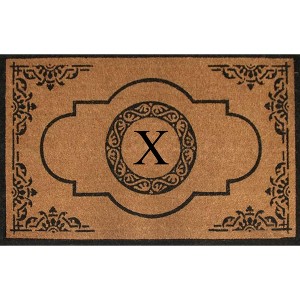 A1HC Non Slip Rubber and Natural Coir Doormat for Outdoor Entrance Front Door Mat 30x48 Monogrammed - 1 of 4
