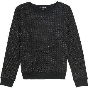 I.N.C International Concepts Womens Studded Sweatshirt, Black, Small - 1 of 2
