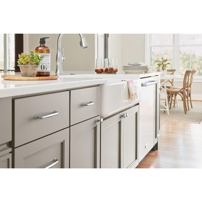 Polished Chrome Round Traditional Cabinet Knob with Mounting Hardware