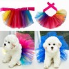 Pet Tutu Skirt Colorful Cute Birthday Dresses Costume Pet Supplies for Large Medium Small Dogs Cats - image 3 of 4