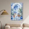 Art Remedy Blue and White Palms Tropical Bathroom Wall Art Framed - 2 of 4
