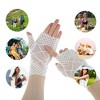 Unique Bargains Women's Argyle Lace Sunblock Fingerless Gloves 1 Pair - 4 of 4