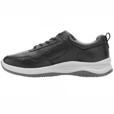 Flexi Shoes Flexi Men's Black Leather Casual Sneakers 410701,Black