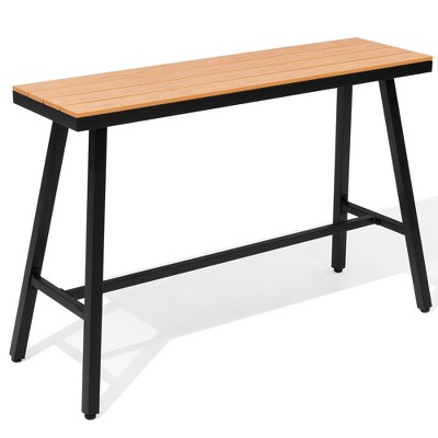 Crestlive Products Outdoor Bar Table Hot Tub Table Patio Bar Height Table with Weather Resistant Waterproof Top