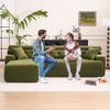 105" L-Shaped Convertible Sectional Sofa Couch, Modular 3-Seater with 2 Pillows for Apartment Living Room Bedroom - 2 of 4