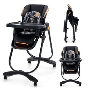 Infans Baby High Chair w/ Wheel Folding Baby Dining Chair Adjustable Height & Recline - 1 of 4