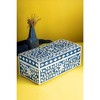 Jodhpur Mother of Pearl Decorative Box, Blue, 16" - 2 of 4