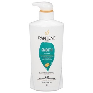 Pantene Pro-V Smooth & Sleek 2 in 1 Shampoo + Conditioner 17.9 fl oz - 1 of 4