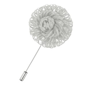 Unique Bargains Flower Lapel Pins Stick Brooch for Men Wedding Graduation 1 Pc - 1 of 4
