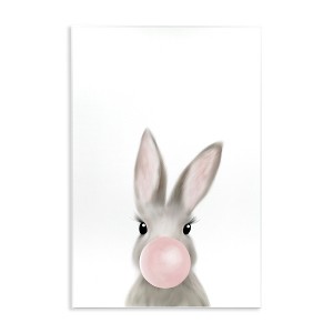Stupell Industries Bunny with Pink Bubble Gum Forest Animal Wall Plaque Art, 13" x 19" - 1 of 4