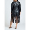 ELOQUII Women's Plus Size Fringe Faux Leather Dress - 3 of 4