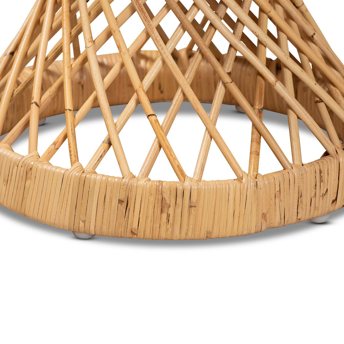 Baxton Studio Seville Modern and Contemporary Natural Finished Rattan End Table - thumbnail 3
