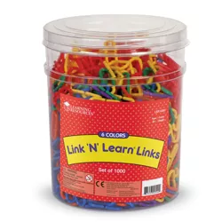 Learning Resource Rainbow Link 'n' Learn Links - 1000 Pieces, Toddler Learning Toys Ages 4+