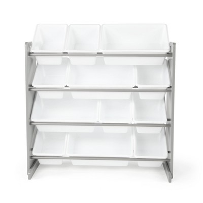 gray toy organizer