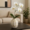 Sculptural Ceramic Flower Vase for Office, Living Room Decor, Table, and Bedroom Display - House Decor with Style for Any Space - 3 of 4