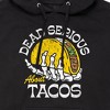 Men's - Instant Message - Skeleton Dead Serious About Tacos Graphic Fleece Pullover Hoodie - 2 of 4