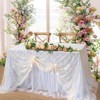 Wikineon Vintage Lace Tablecloth Rectangle 60x120 Inches Long Embroidered Ivory Table Cloths for Parties Wedding Reception Home Decorations - 2 of 4