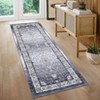 Machine Washable Area Rug Non Slip Rug Vintage Distressed Low Pile Foldable Rugs Ultra-Soft Stain Resistant Carpet for Bedroom Living Room - 4 of 4