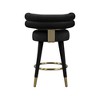 Meridian Furniture,Fitzroy Black Velvet Counter Stool, Set of 2 - 3 of 4
