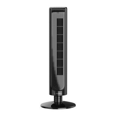 Lasko 32 Inch Slim Portable Home Office 3 Speed Oscillating Tower Fan with Quiet Operation, Remote Control, 8 Hour Timer, and Auto Shut Off, Black