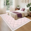 Modern Washable Area Rug for Living Room, Floral Printed Floor Rug with Non Slip Backing, Ultra-Thin Stain Resistant Carpet for Home - 2 of 4