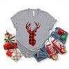 Simply Sage Market Women's Buffalo Plaid Reindeer  Short Sleeve Graphic Tee - 2 of 2