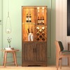 58" Kitchen Pantry Cabinet with Lights, Adjustable Shelves and Open Storage - 3 of 4