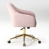WestinTrends Phoebe Upholstered Velvet Swivel Vanity Office Chair With Wheels - 4 of 4