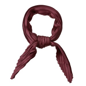 Allegra K Women's Solid Color Bandana Pleated Rhombus Head Scarf Wraps Scarves Neckerchief 1 Pc - 1 of 4