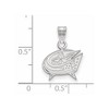 Black Bow Jewelry 14k White Gold Columbus Blue Jackets NHL Small Pendant - 2 of 3