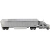 International LoneStar Sleeper Cab Silver w/ 53' Reefer Refrigerated Chrome Plated Van Trailer 1/50 by Diecast Masters - 2 of 3