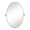 TEHOME Pivoting Oval Metal Framed Wall Mounted Bathroom Vanity Mirror - 4 of 4