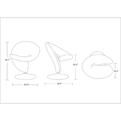 Purple Wool Blend Swivel Accent Chair