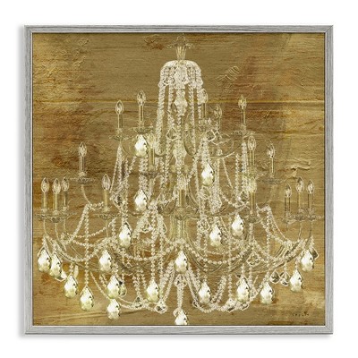Stupell Industries Vintage Glam Crystal Chandelier, 17" x 17"