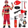 Joyfy Halloween Boys Fireman Costume, Firefighter Costume for Kids, Toddler Fireman Jumpsuit for DressUp - 2 of 4