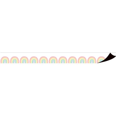 Teacher Created Resources Pastel Pop Rainbows Magnetic Border, 24 Feet (Pack of 2)